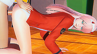 Zero Two Takes It Deep from Darling in Steamy School Anal Encounter