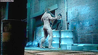 Catwoman Tempts Wolverine in Steamy Alley Encounter