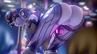 Widowmaker Teases with Her Curves Before Getting Face-Fucked Hard