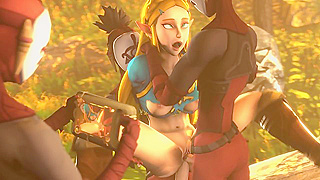 Zelda Caught Pleasured by Yiga Clansmen in Forbidden Encounter