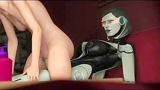 Girl Receives Steamy Surprise from Android Futa with Massive Cock Delivery