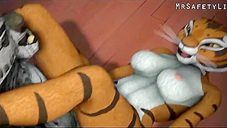 Tai Lung Dominates Master Tigress in Steamy Kung Fu Encounter