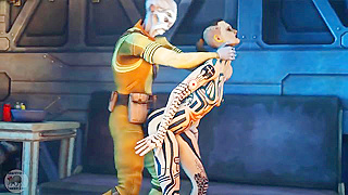 Space Babe Deep-Throats Multi-Eyed Alien Monster in Galactic Encounter