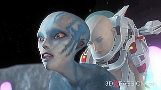 Alien Pleasures: Space Vixen Rides Hard on Exotic World