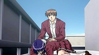 Naughty Takes It Rough on Rooftop While Classmate Watches