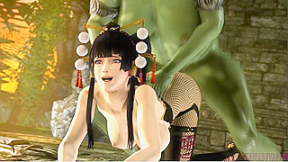 Nyotengu Takes Orc Futanaris Massive Cock in Steamy Hentai Encounter