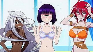 Busty Monster Girls Sizzle in Cute Lingerie Try-On – Steamy Ecchi Fun