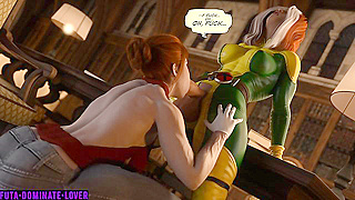Futa Rogue Takes Control in Steamy X-Men Encounter with Jean Grey