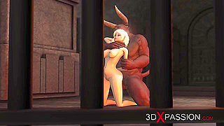 Minotaur Dominates Teen in Fiery Arena Encounter