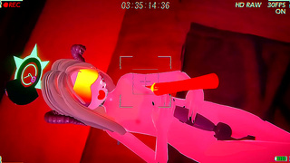 Blindfolded 3D Babe Explores VR Pleasure with Gagged Tease Solo Play
