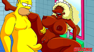 Plump Maid Takes Rough Ride in Simpsons-Style Hentai Fantasy