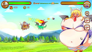 Curvy Anime Cutie Embraces Busty Transformation in Steamy Dragon Tale