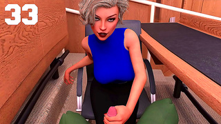 Busty Schoolteacher Treats Student to Steamy Blowjob and handjob Class Encounter