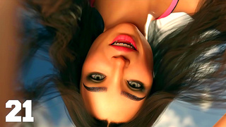 Busty Brunettes Guide Sensual Yoga into Wild 3D Hentai Fantasy