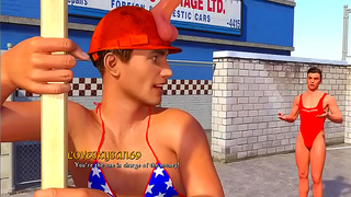 Seductive 3D Anime Babe Turns Car Wash into Steamy Visual Novel Fantasy