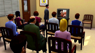 Boss Tempts Sims 4 Team with Busty Hentai Fantasy in Steamy Office Tryst