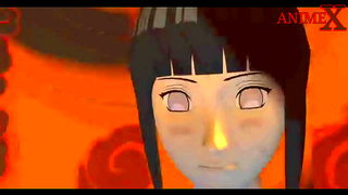 Naruto, Sakura, and Hinata Entwined in Steamy 3D Hentai Action