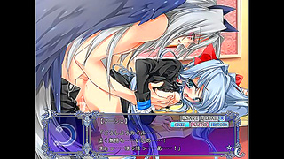 Moonlit Romance: Kemonomimi Maiden Succumbs to Desire in Sensual Anime Embrace