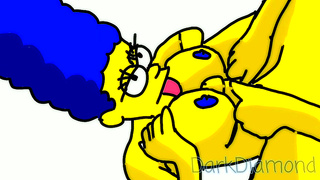 Marge Simpsons Steamy Animated Affair in Hot Hentai Tryst