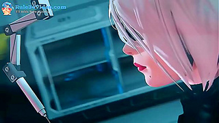 NieR Automation: Steamy Encounter with Alluring Android Women in 3D Fantasy