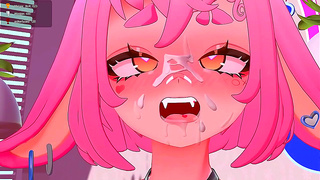 Bunny VTuber Takes It Rough in Steamy VR Fitness Encounter
