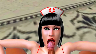 Nurse Performs Steamy Oral on Doc in Animated Hospital Fantasy