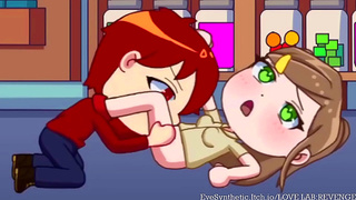 Cute Anime Girl Seduces Rival in Steamy Fantasy – Love Lab Desires