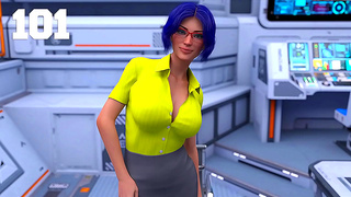 Busty Blue-Haired Milf Seeks Thrilling Space Encounter in Hot Hentai Tale