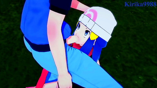 Gloria and Dawn Heat Up with Busty Passion in Steamy Pokemon Encounter