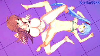 Ruri and Sagiris Busty Bond Ignites Hot lesbian Passions