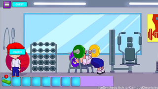 Gym Bunny Cutie Sparks Steamy Encounter in College Hentai Fantasy