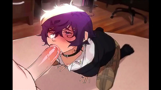 Adorable Anime Lad Teases with Virginal Blowie Full of Temptation