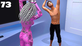 Busty AI Bot Tempts Astronaut with Sensual Yoga Moves in Deep Space