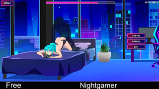 Sweet Anime Babe Shares Steamy Late-Night Encounter Under Soft Lights