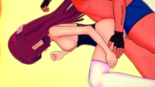 Ferns Steamy 3D Encounter as Purple Magic Ignites Anime Passion