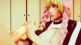 Mitsuri Kanrojis Steamy Solo Fantasy Unfolds in Vivid 3D Hentai