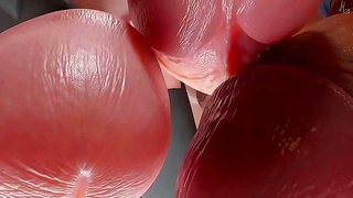 Big-Titted Hentai Babe Takes Dual Penetration Epic Cumshot Climax