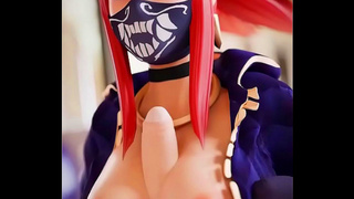 Akali Tempts Fate with Busty Allure in Steamy Ninja Encounter
