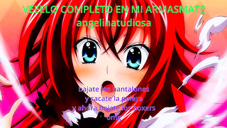 Rias Teaches Pleasure Lessons with Sensual handjob Tutorial in Hentai Class