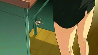Captures Busty Anime Teacher Pleasuring Herself with Big Cock creampie