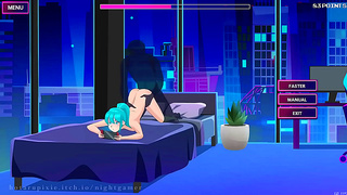 Adorable Gamer Babe in Socks Embraces Steamy Hentai Nights