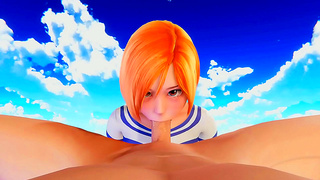 Nami Delivers Steamy POV Blowjob in Sizzling Hot Hentai Adventure