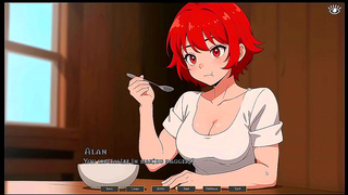 Busty Tomboy Pleasures Herself Fantasizing About You in Hot Hentai Game