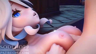Lana Takes Thick Cock Deep with Explosive Cream Pie in Genshin Heat