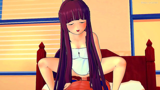 Fern Teases with Nothing But a Towel in Steamy Hentai Encounter