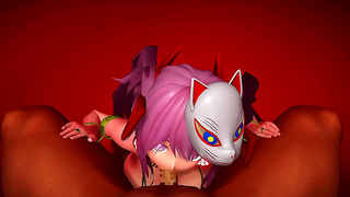 Masked Beauty Takes Cock Deeply in Steamy Hentai Encounter