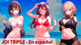 Anime Trio Teases Guides Your Pleasure in Steamy JOI Experience