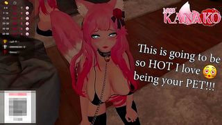 Catgirl Goes Wild in 3D Petplay with Busty Domme – A Naughty BDSM Ride