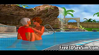 Sultry 3D Beauty Pleasures Him Wildly Under Open Sky
