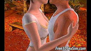 Brunette Beauty Pleasured Outdoors – Fingering Oral Delight in 3D Hentai